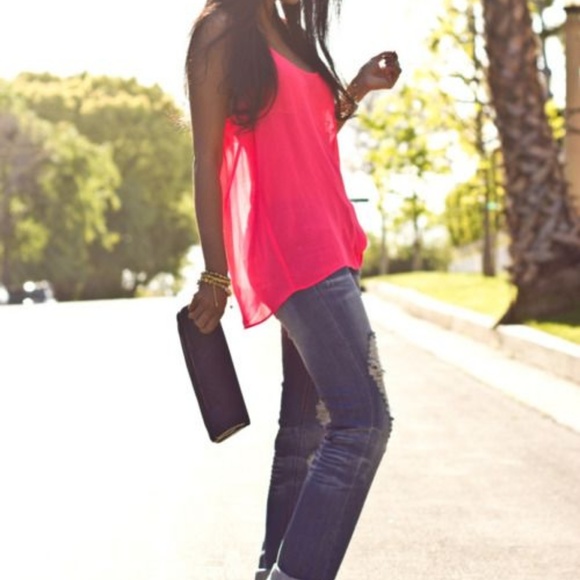 Zara Hot Pink Sleeveless Blouse - medium - Picture 2 of 7